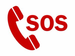 SOS emergency call graphic